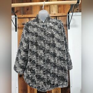 Alfred Dunner Charcoal and Silver Jacket